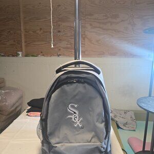 Chicago White Sox Premium Wheeled Backpack in Grey